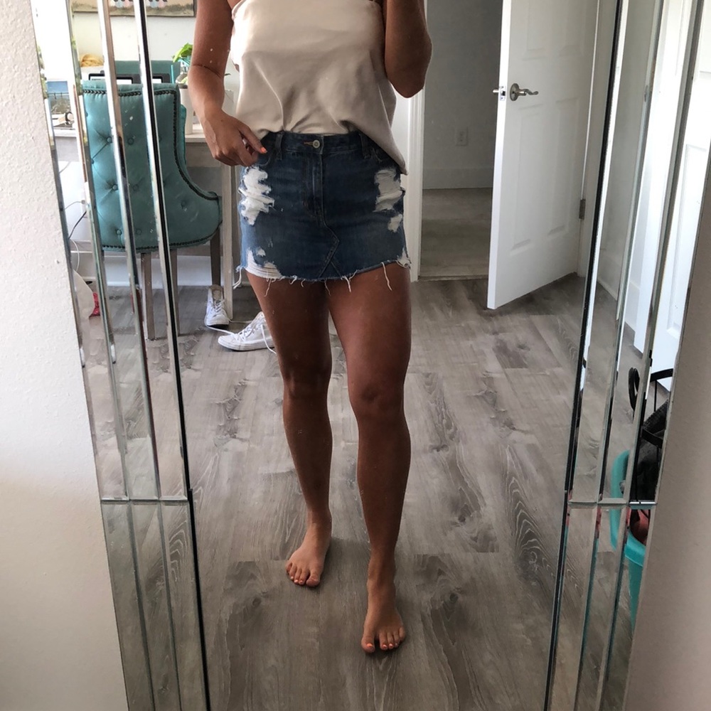 hollister denim skirt